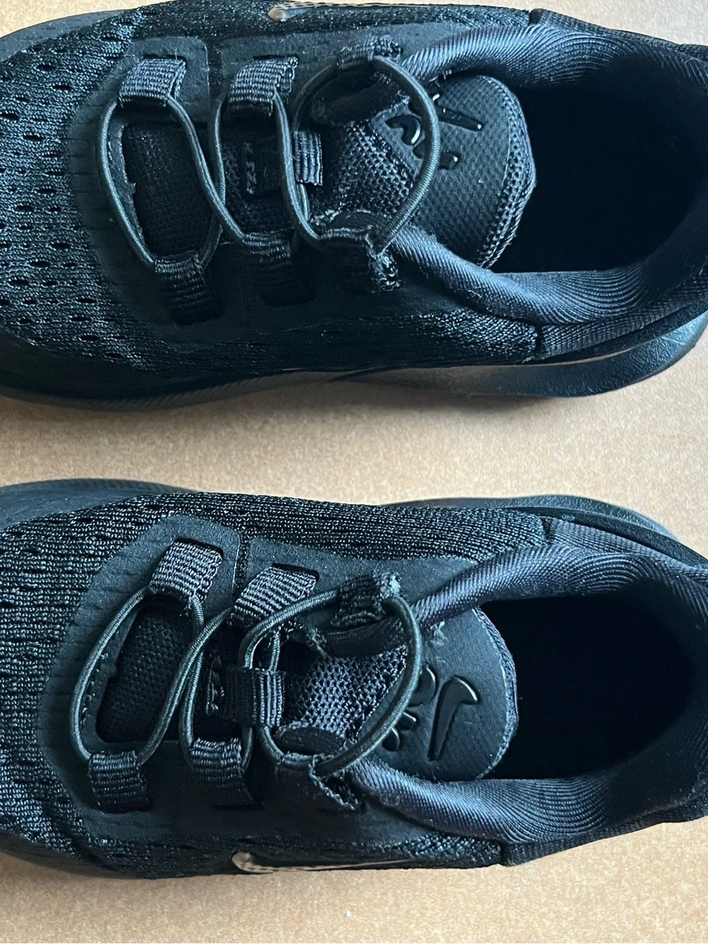 Nike Air Max 270 Toddler Kids Triple Black Sneakers Size 5C, Blackout Shoes